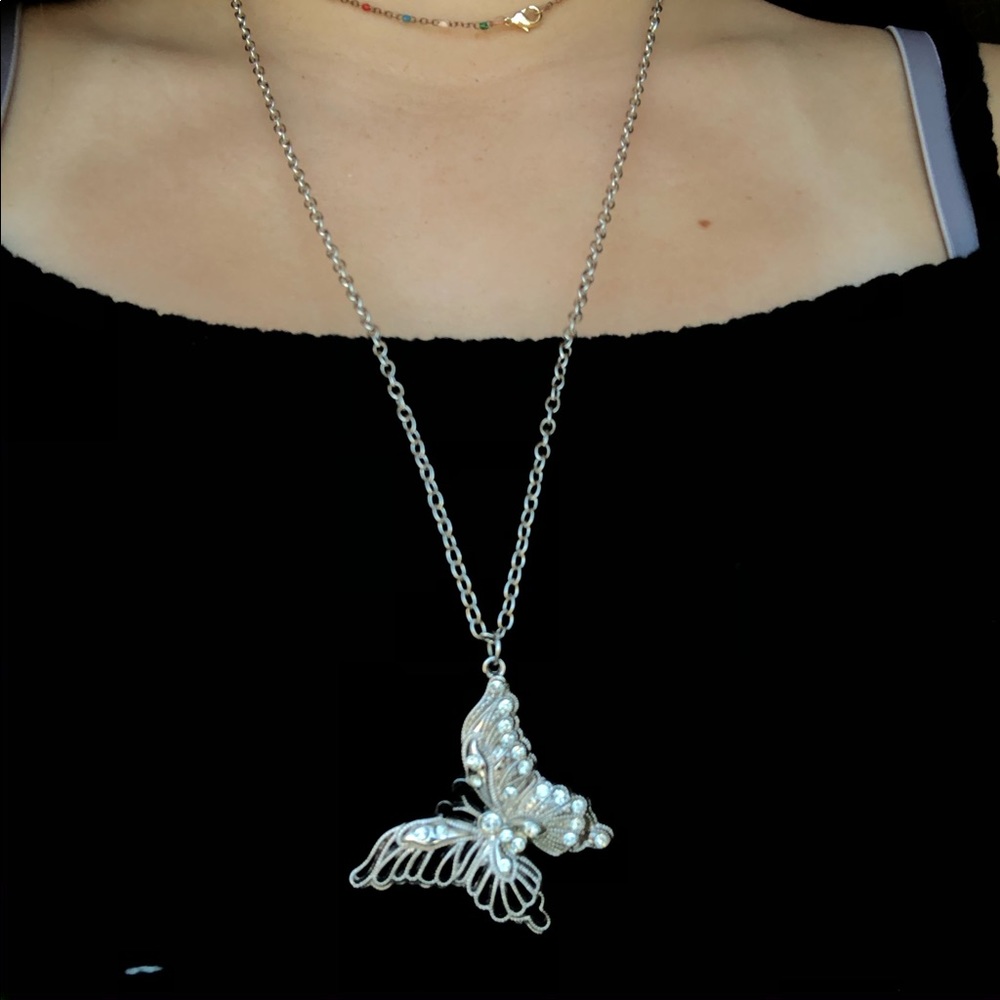 Vintage Butterfly Necklce